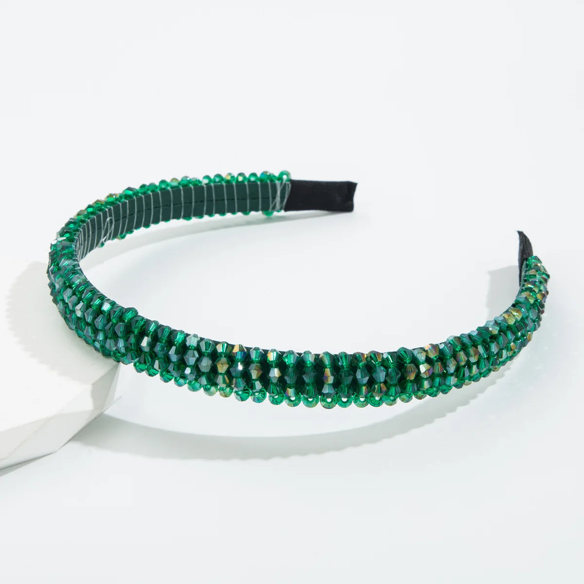 Frauen Mädchen Kristall Perlen geflochten handgemachte Haarband Stirnband Erwachsene Haarschmuck