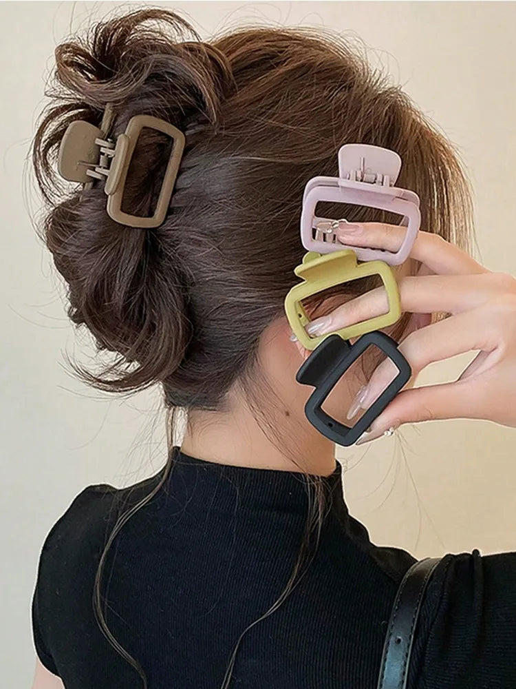 4 Stück quadratische leichte Haarklammer für Damen, modisch, elegant, Haar-Accessoire-Clip, geeignet für Haar-Styling-Make-up