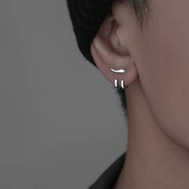 Vintage Mode Charme Punk Ohrring für Männer Abnehmbare Dual Zweck Stud Ohrring Zinke Ohr Punk Party Herren Schmuck Hombre