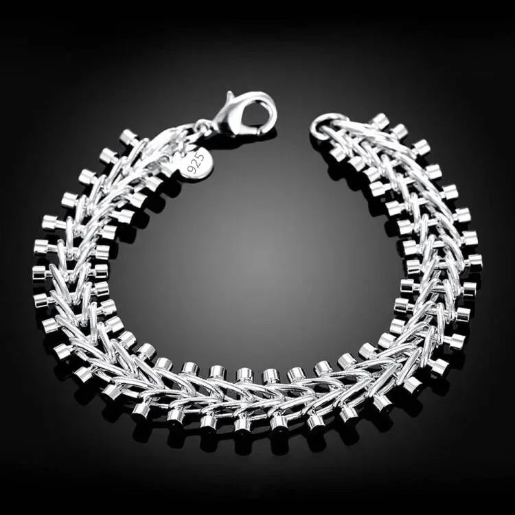 Feines 925er-Sterlingsilber, edle, schöne Kette, solides Armband für Damen und Herren, Charms, Party-Geschenk, Hochzeit, Modeschmuck, heißes Modell
