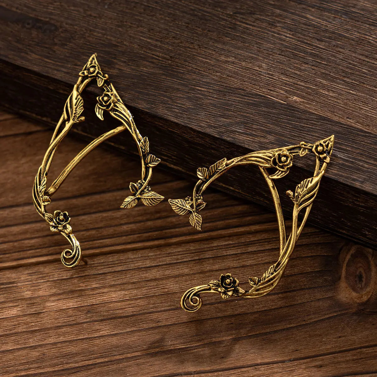 PuRui Beliebte Gold Farbe Elf Blume Blatt Ohr Clip Nette Schmuck Zubehör Fee Clip Ohrringe Hochzeit Mädchen Schmuck Geschenke Neue