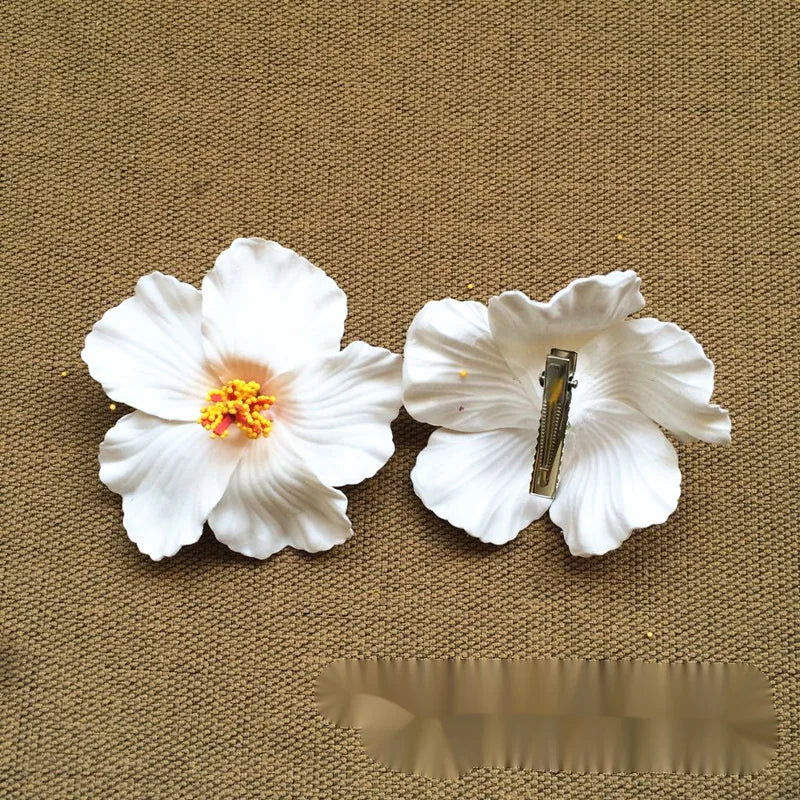 Neue böhmische Stil Hibiskus Blume süße Meer Strand Resort Stil Ei Blume Haarspange für Frauen