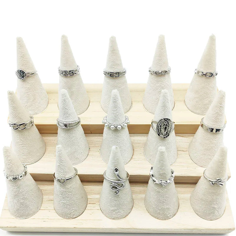 30 teile/los Mix Stil Perle Silber Farbe Finger Ringe Tier Schlange Kette Hohl Blatt Party Schmuck Mädchen Liebe Schmetterling Blume geschenk