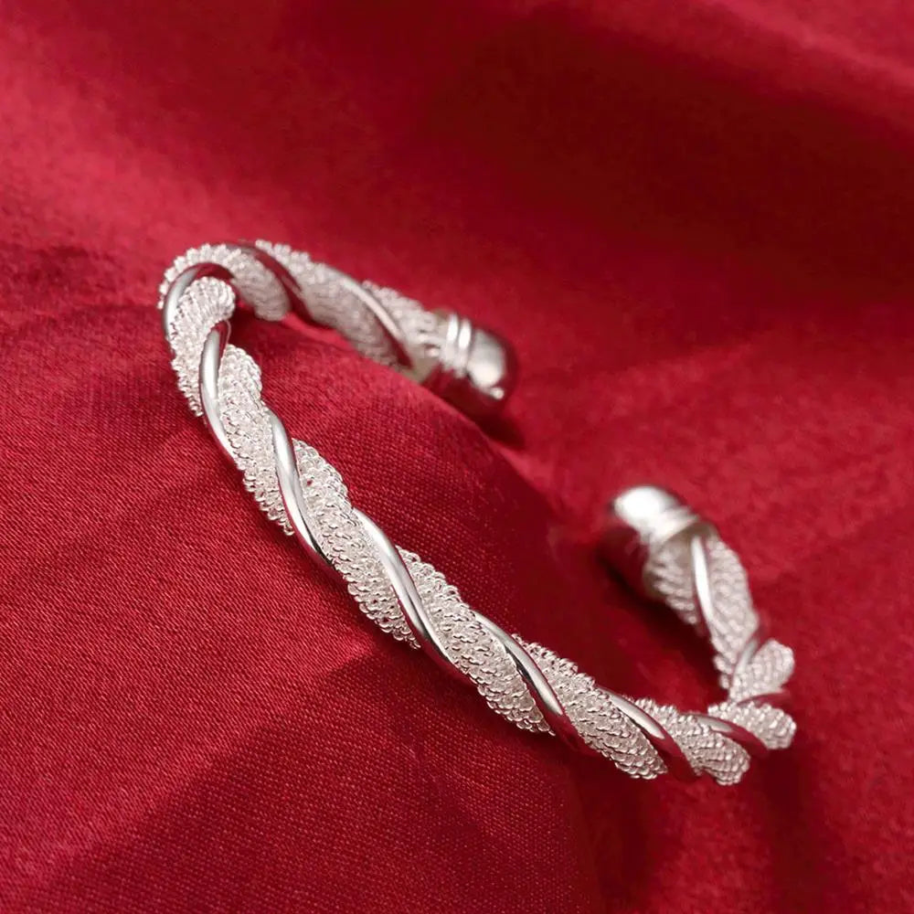 Großhandel mit Armreifen aus 925er-Sterlingsilber, Charms-Manschette für Damen, Modeschmuck, Anpassung, Hochzeit