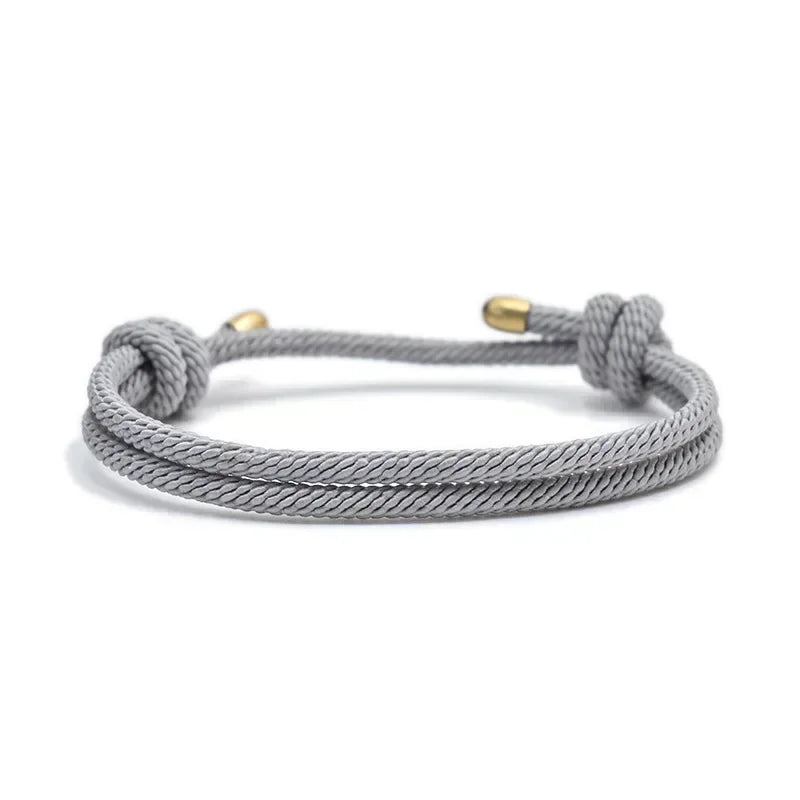 2024 Minimalistische Milan-Seil-Armbänder für Männer und Frauen, handgefertigt, verstellbar, roter Faden, Paar-Armband, Geschenk für beste Freundin