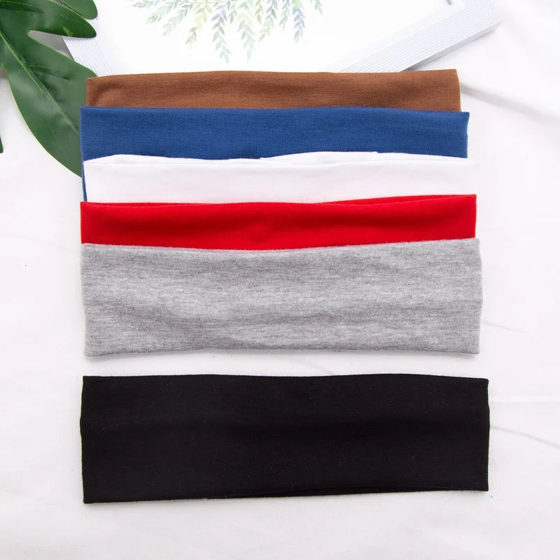 Elastisches Baumwoll-Haarband, modische Stirnbänder für Damen und Herren, solide Laufen, Fitness, Yoga, Haarbänder, Stretch, Make-up, Haar-Accessoires