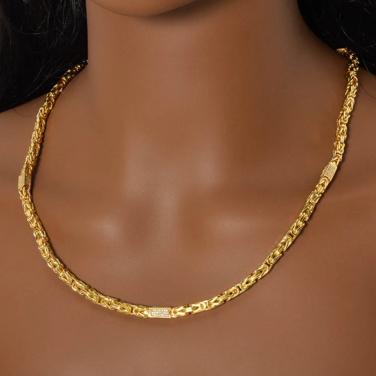 Neue Geometrische Kristall Halskette für Frauen Chic 18k Gold Überzogene Metall Halsband Schlüsselbein kette Weibliche Exquisite Schmuck Heißer verkauf