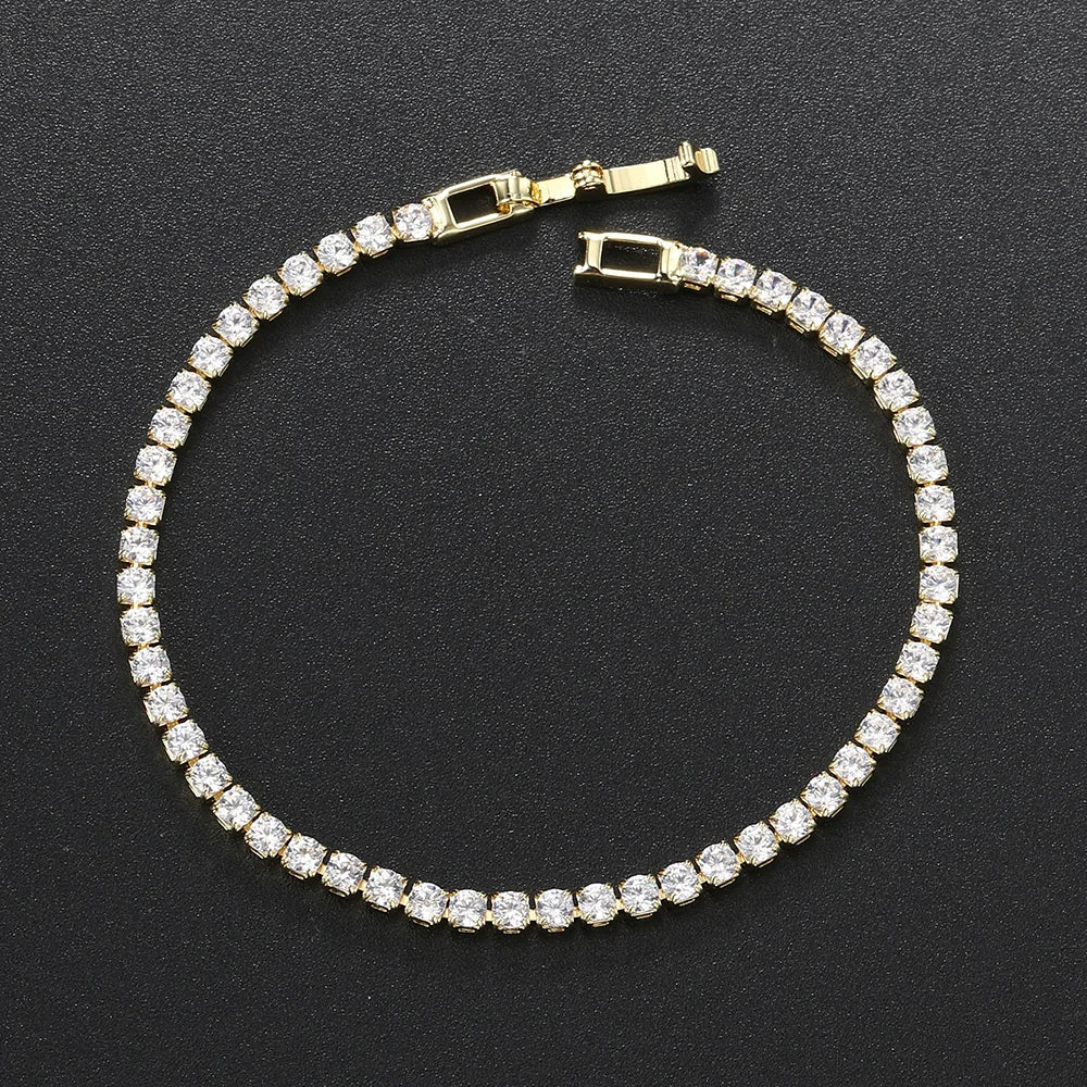 Mode Multicolor Tennis Armband für Frauen 2,5mm Zirkonia Charme Designer Tennis Kette Männer Armband Hochzeit Schmuck KC128