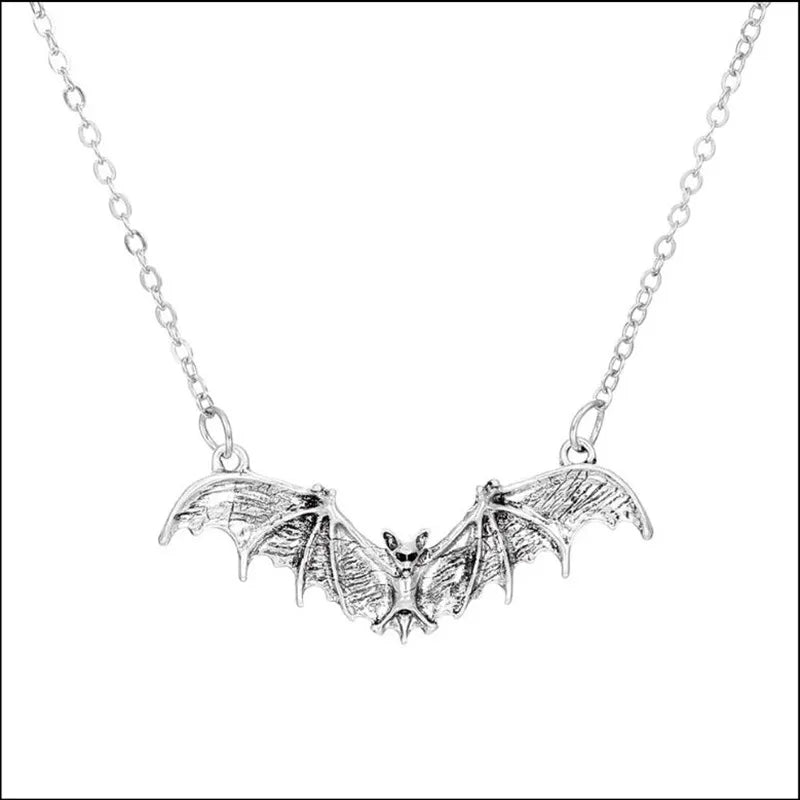 Punk Kristall Perle Kette Gothic Halskette für Frau Tier Horror Schwarz Fledermaus Punk Schmuck Geschenk Hexe Halsband Halloween Geschenk