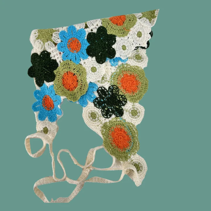 Elegantes gestricktes Dreieckstuch-Stirnband für Damen, modisch, Mädchen, Erdbeere, vielseitiges Muster, Haarband, Haar-Accessoire