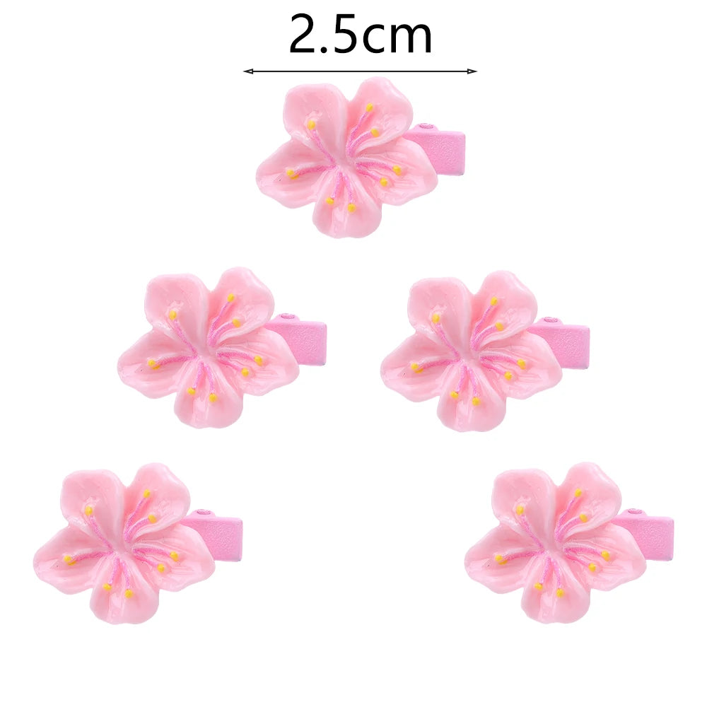 2/5 stücke Süße Super Unsterblich Rosa Mini Sakura Haar Clips Für Frauen Nette Reizende Koreanische Stil Haarnadel Täglichen Party haar Zubehör