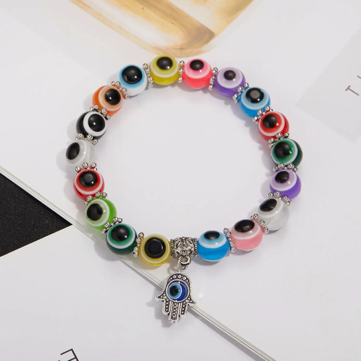 Türkische Lucky Evil Eye Armbänder für Damen und Herren, handgefertigtes Blue Eye Palm Armband, bringen Sie Glück, friedlicher Charm-Armband-Schmuck