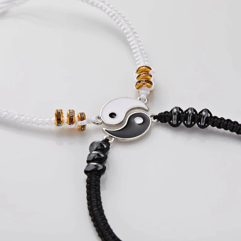 2024 neue beste Freundin-Armbänder für 2, passendes Yin-Yang-Armband mit verstellbarer Kordel für Bff, Freundschaft, Beziehung, Freund, Freundin