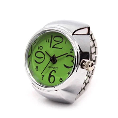 Vintage Punk Finger Uhr Mini Gummiband Legierung Uhren Paar Ringe Schmuck Uhr Retro Römischen Quarzuhr Ringe Frauen Männer