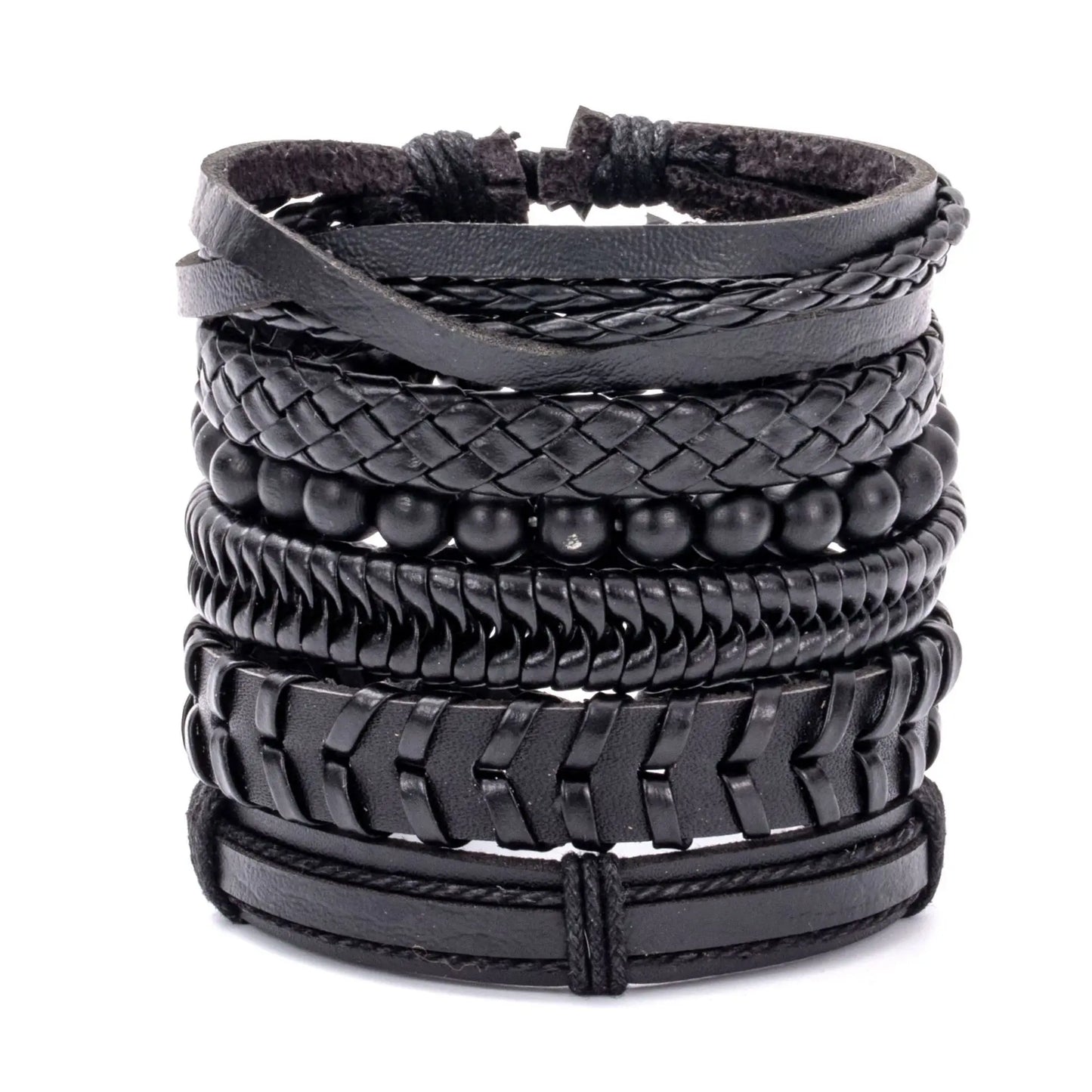 Mode Armband Viking Armband für Männer Hand Armbänder gewebt Schädel Hand Schmuck verstellbare Leder Set Viking Mann Armband