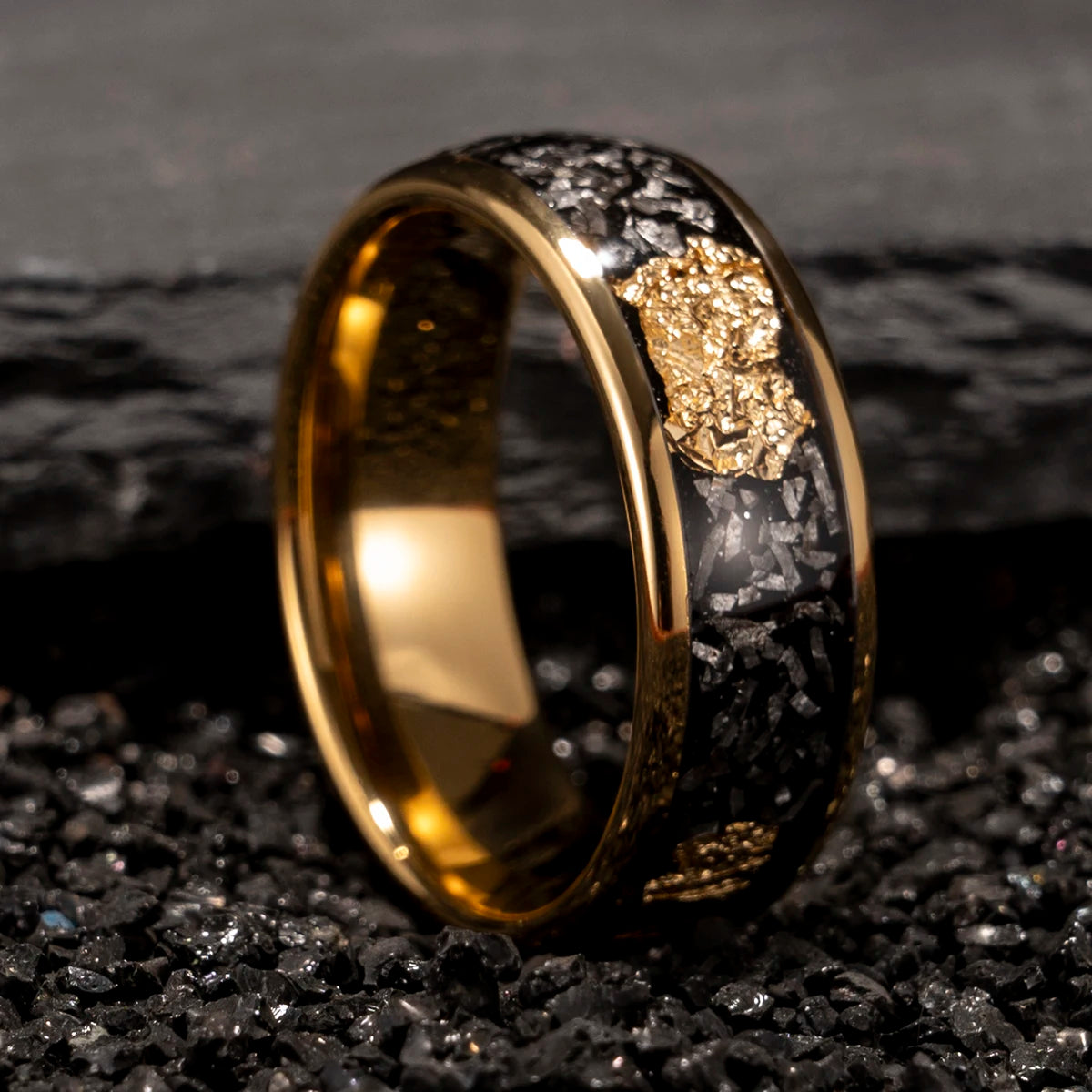 Herren Wolfram karbid schwarzer Ring 8mm Mode Luxus Paar Eheringe geeignet für den täglichen Gebrauch Jubiläums geschenk