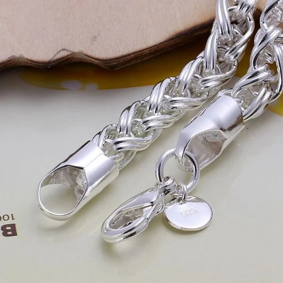 Großhandel 925 Sterling Silber Armbänder Schmuck Kette Frauen Dame Männer 6mm 4MM hohe Qualität Valentinstag Geschenk schönen Fabrikpreis