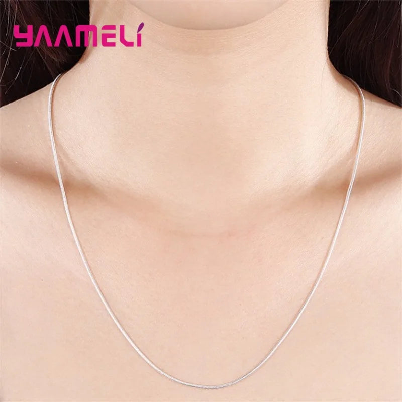 Große Förderung 1.2 authentische Sterling Silber Kette Halskette mit Hummer verschlüssen passen Männer Frauen Anhänger/3/4mm 16-30 Zoll