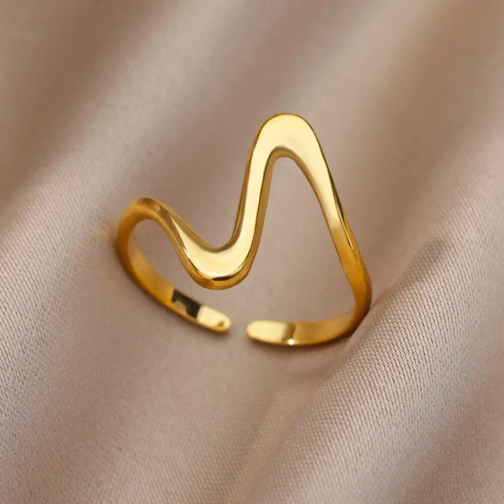 Edelstahlringe für Frauen 2024, Trend, neu in Goldfarbe, Ring für Damen, Hochzeitspaar, Schmuck, kostenloser Versand, Artikel anillos mujer