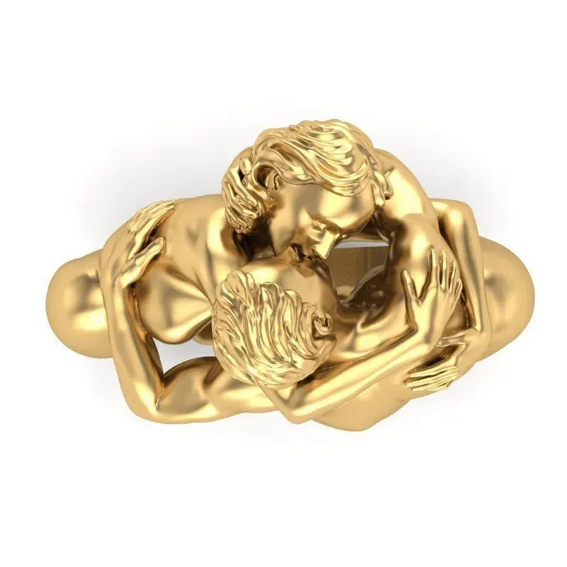 Kreative Umarmungen Kuss Männer Frau Finger Ring Spezielle Design Ring Verlobung Hochzeit Geburtstag Party Mode Schmuck Zubehör Geschenk