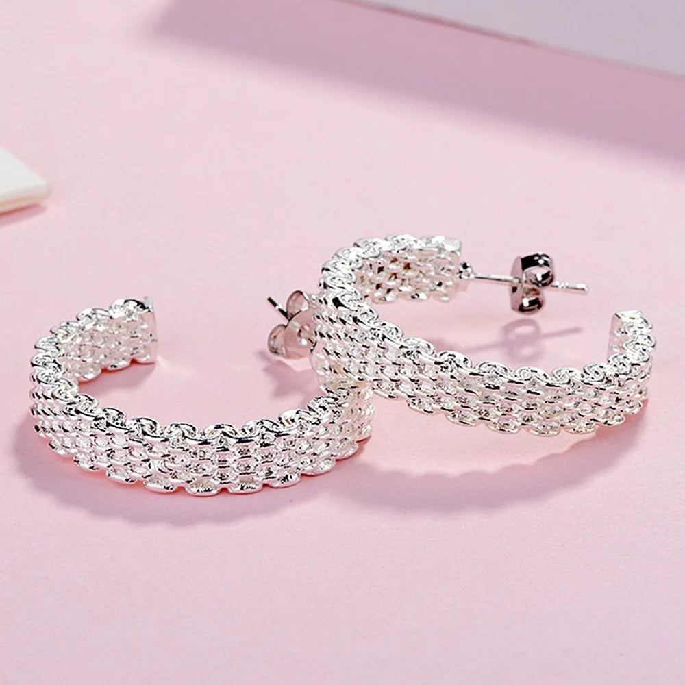 Beliebte feine Charms-Ohrstecker aus 925er-Sterlingsilber für Damen, Kreativität, Weihnachtsgeschenke, Straßen-All-Match-Party-Schmuck