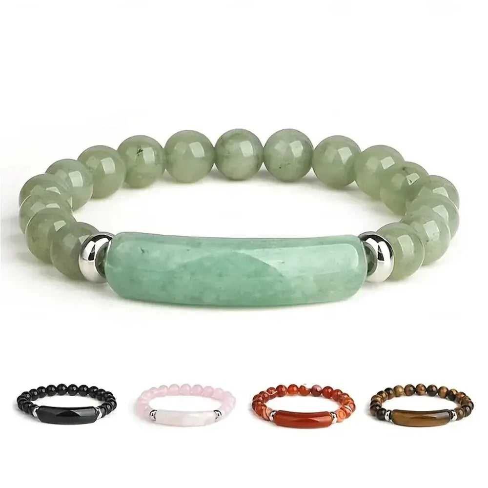 1 Stück Heilung handgemachtes Steinarmband Türkis Natürlicher Malachit Edelstein Kristall Raues Armband Körper Energie Yoga