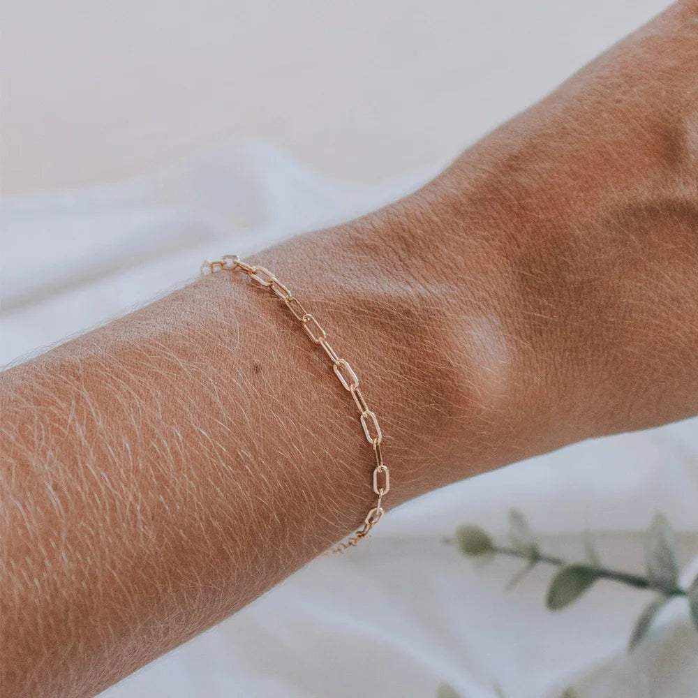 Emanco Edelstahl verstellbare quadratische Draht kette Armband Damen minimalist ischen Mode accessoires Großhandel