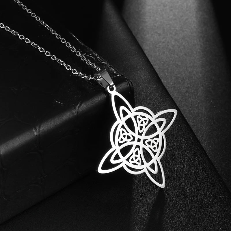 Edelstahl Hexerei Hexenknoten Armband Frauen Glücksknoten Verstellbares Armband Mädchen Glücksamulett Schmuck