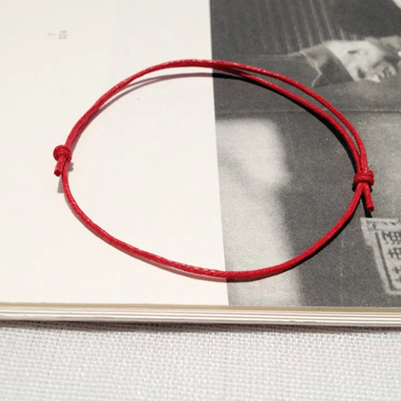 Seil Fußkettchen schwarz rot Farbe verstellbares Armband klassische Männer Frauen Sommer Barfuß Sandalen Fußkettchen Schmuck