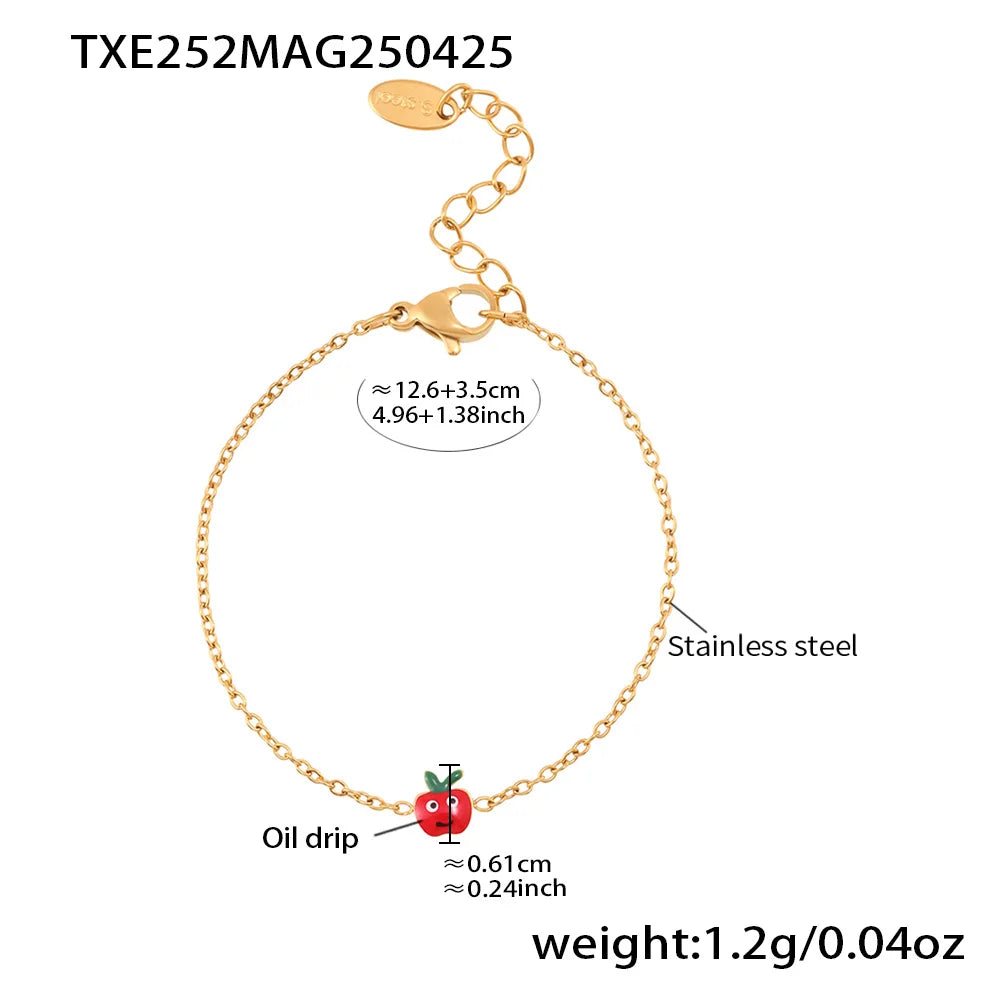 Liora Mode Emaille Bowknot Anhänger Simulierte Perle Halskette Armband Ring Ohrringe Für Mädchen Edelstahl Charme Schmuck Set