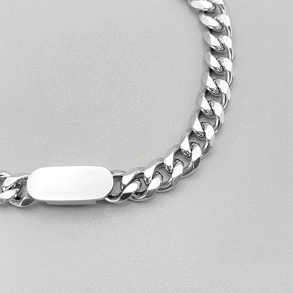ELANDIS Kubanische Kettenarmbänder aus Edelstahl, Punk-Hip-Hop-Rock-Stil, Zubehör, vergoldetes Herrenarmband, 48-Stunden-Versand