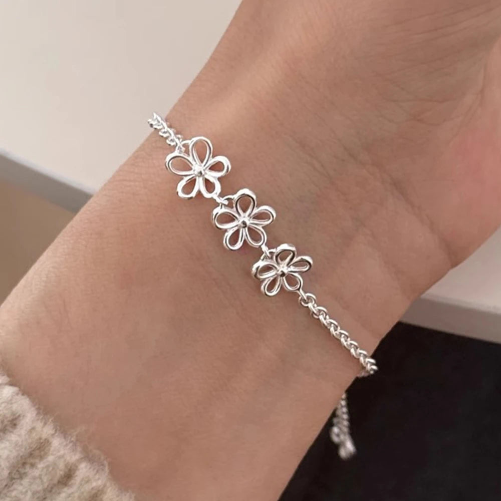 Panjbj sterling silber linie extrem feines armband für frauen lieben haert perle koreanisch ins süßes schmuck geschenk drops hipping