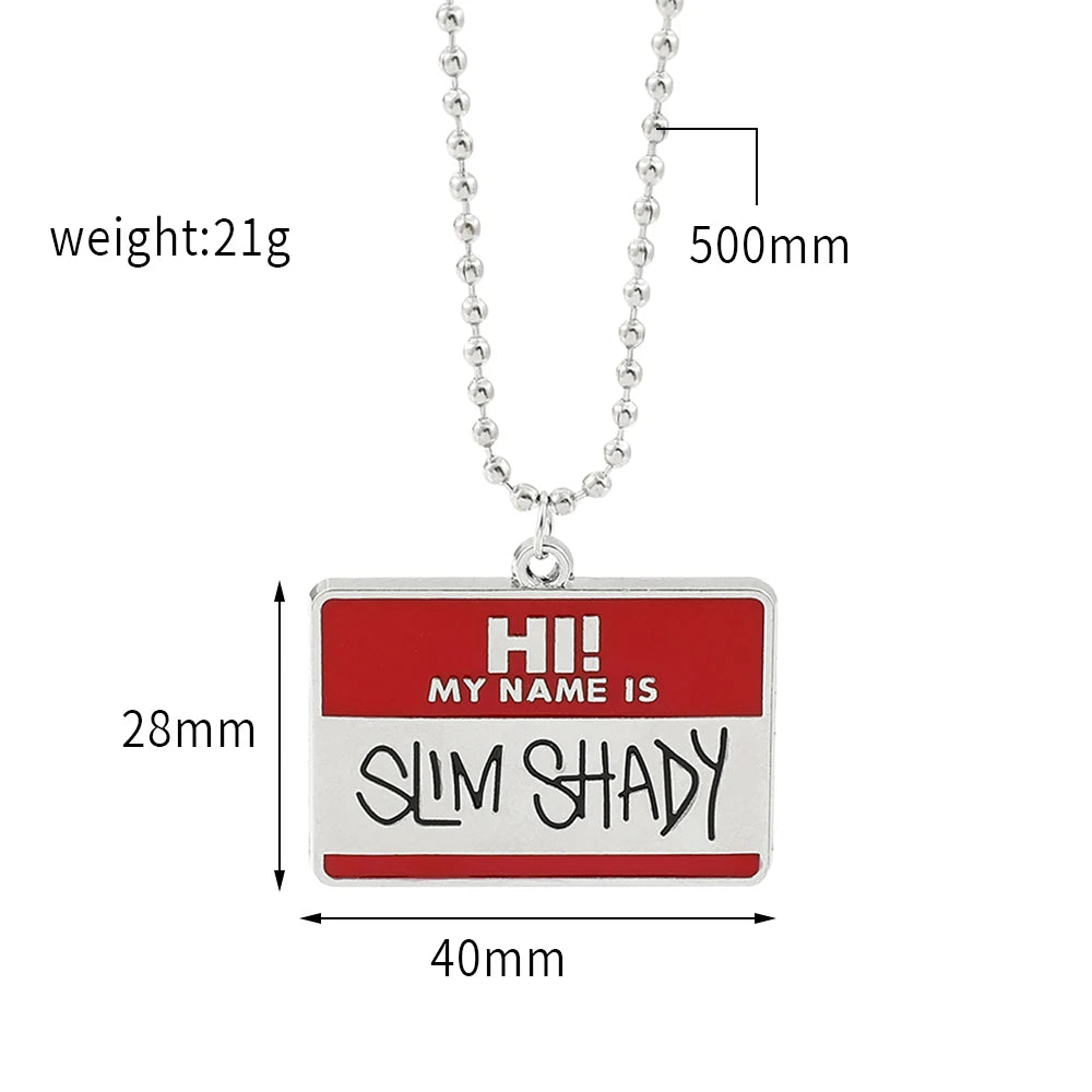 POTCET Eminem Herren-Halskette, modische, vielseitige Halskette, 2024, Hip-Hop-Schmuck, Anhänger-Halskette als Souvenir für Freund