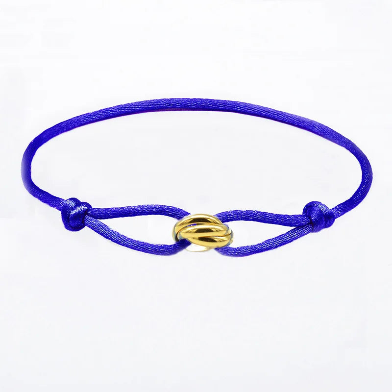 Glücksperlen-Armband für Paare, Freundschaft, Edelstahlringe, verstellbar, wasserdicht, Liebhaber-Armband für Damen und Herren, Schmuck