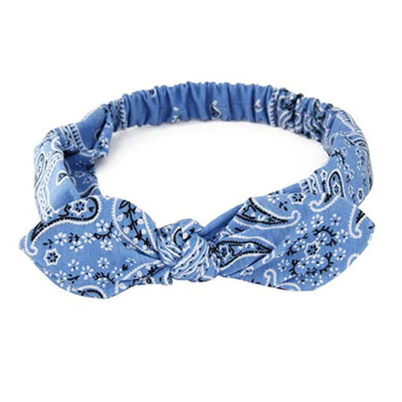 Neue Boho Frauen Weiche Solid Print Stirnbänder Vintage Kreuz Knoten Elastische Haarbänder Turban Bandanas Mädchen Haar Bands Haar Zubehör