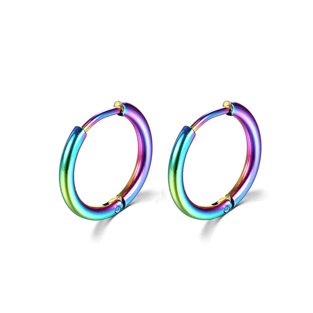 1 paar Edelstahl Hoop Ohrringe Frauen Männer Gold Farbe Kleine Ohrringe Mädchen Schmuck Pendientes Mujer Aretes Knorpel Piercing