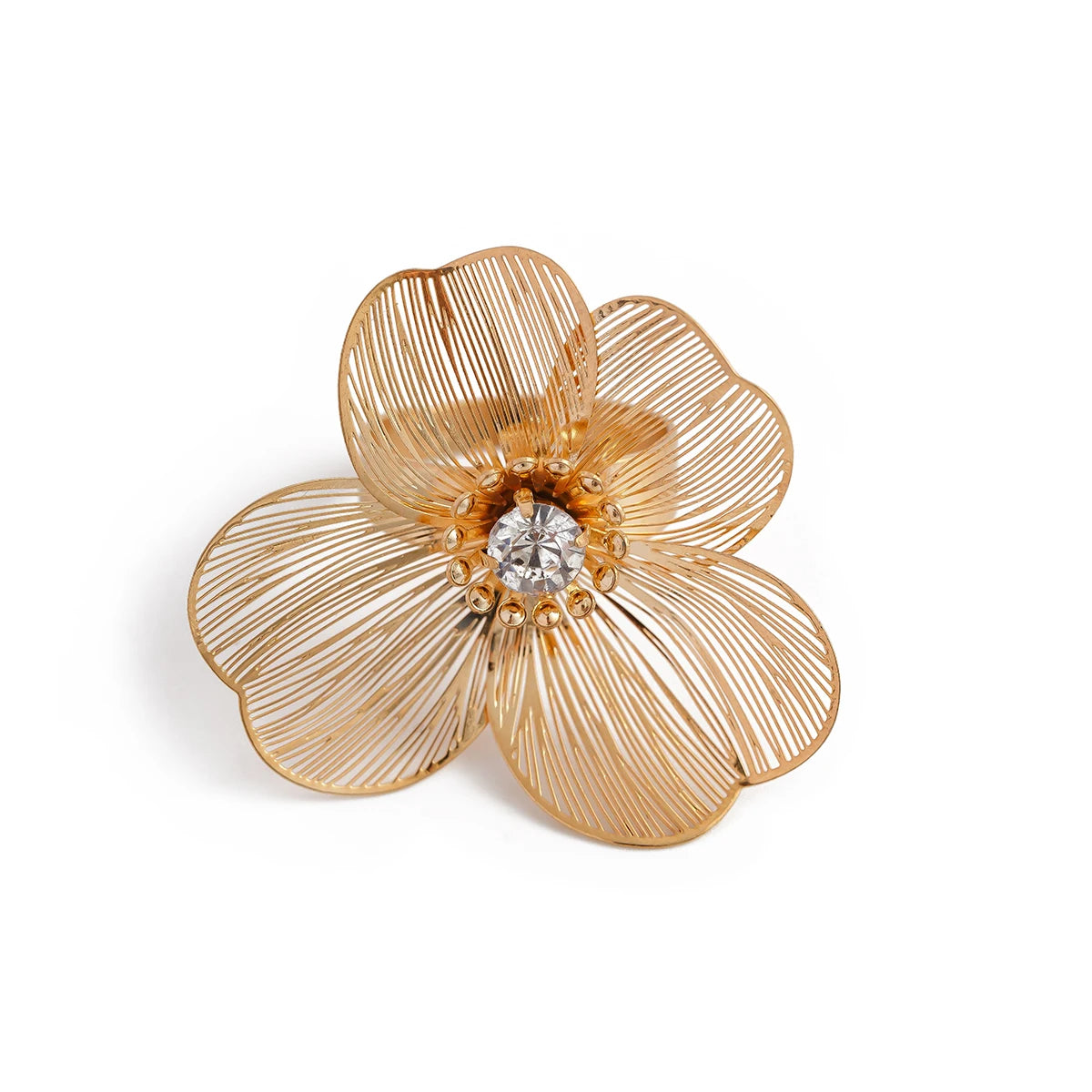 Ingemark Größe 8, elegante Ginkgoblatt-Blumenringe für Damen und Herren, Retro-Goldfarbe, Knuckle-Ring, Mi-Schmuck, Accessoires, Geschenk, Neu