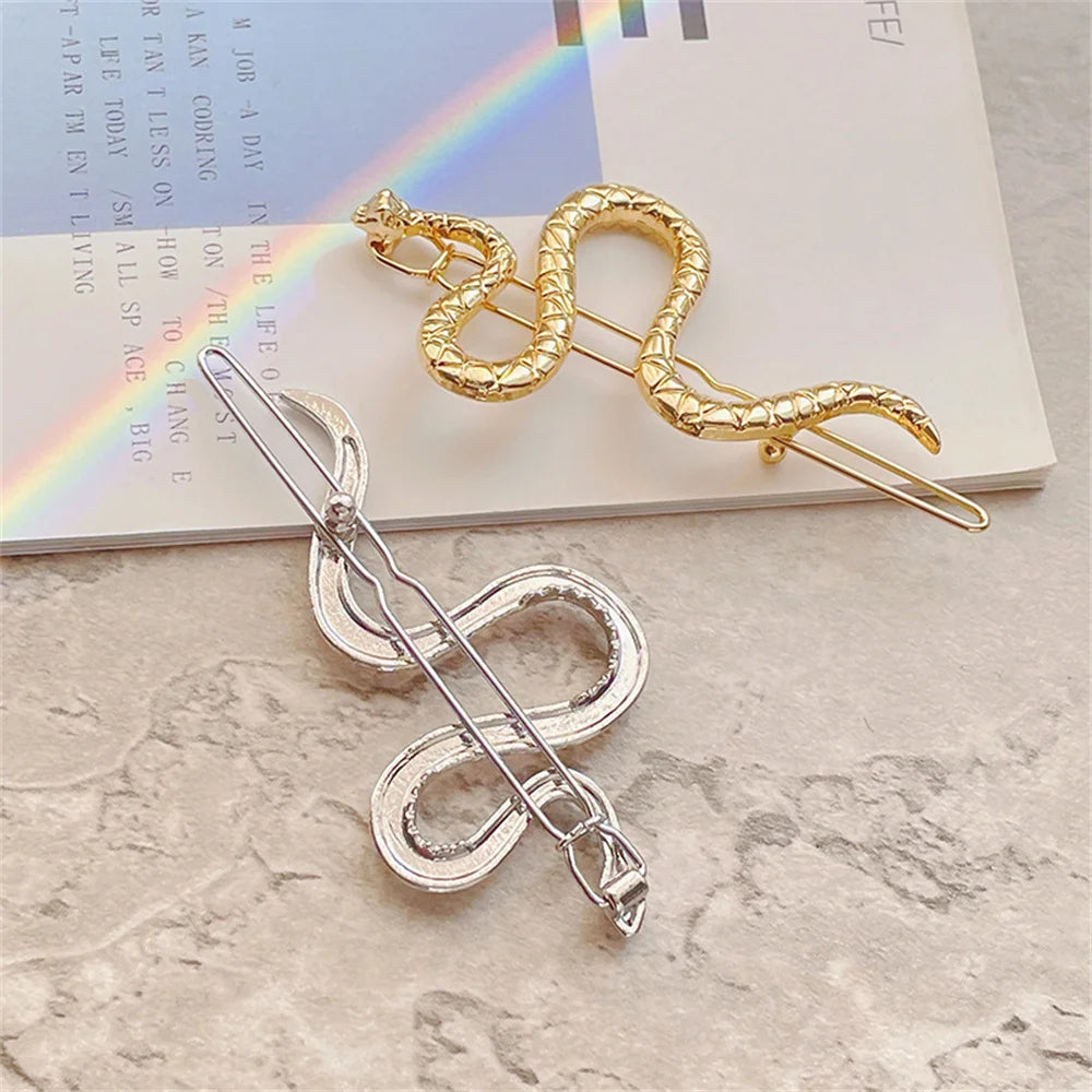 Gothic Metall Schlangenförmige Haarspange Damen Seitlicher Pony Haarnadeln Mädchen Halter Mode Punk Haarspangen Kopfbedeckung Haarschmuck