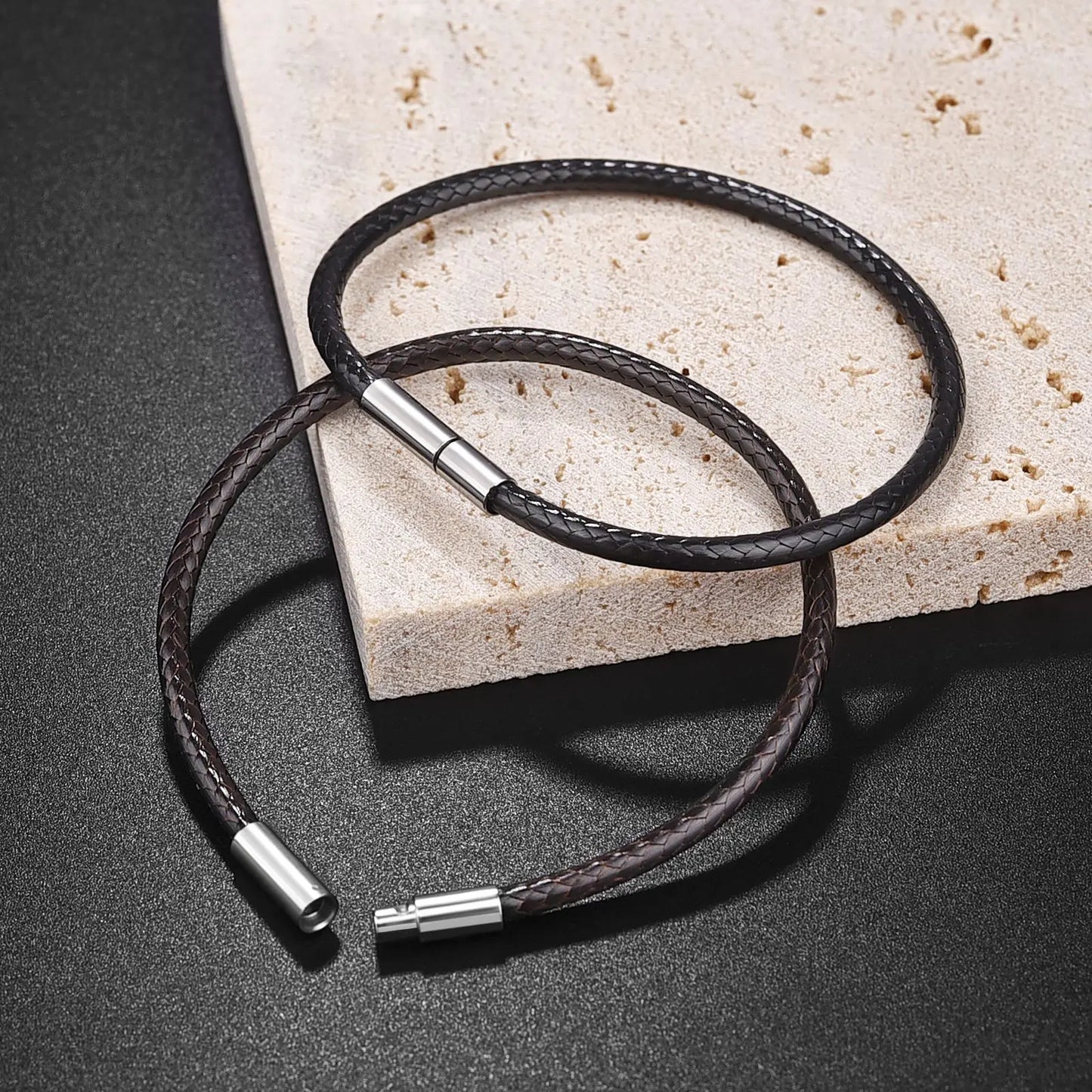 Mode handgemachte Leder gewachste Schnur Armbänder Glück Seil Armband & Armreifen für Frauen Männer Wachs Schnur Faden Armbänder
