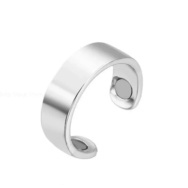 Mode Magnetische Abnehmen Gesundheits Ring Für Männer Frauen Fett Brennen Verlust Gewicht Ringe Edelstahl Öffnung Ringe Schmuck Geschenk