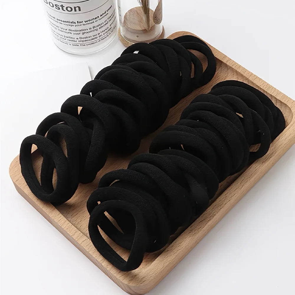 50/100 Stück weiche elastische Haargummis Haarbänder dekorative Haar-Accessoires-Set für Babys
