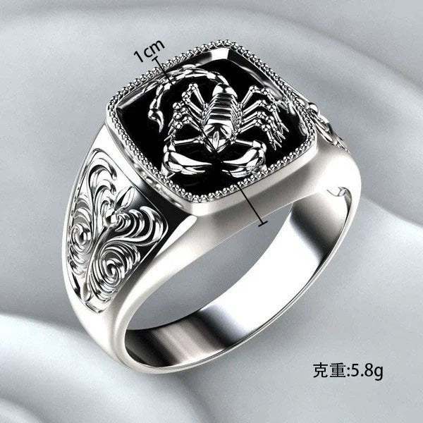 Unisex Wikinger Nordische Mythologie Riesenwolf Ring – Mode Hip Hop Rock Stil Verteidigung Totem Punk Finger Zubehör für Männer