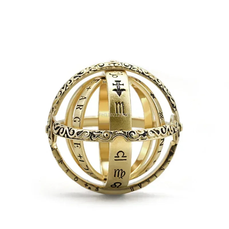 Mode Kreative Komplexe Rotierenden Cosmic Finger Ring Schmuck Open Merge Ring Entfaltet In Astronomische Kugel Männlich Weiblich Ringe