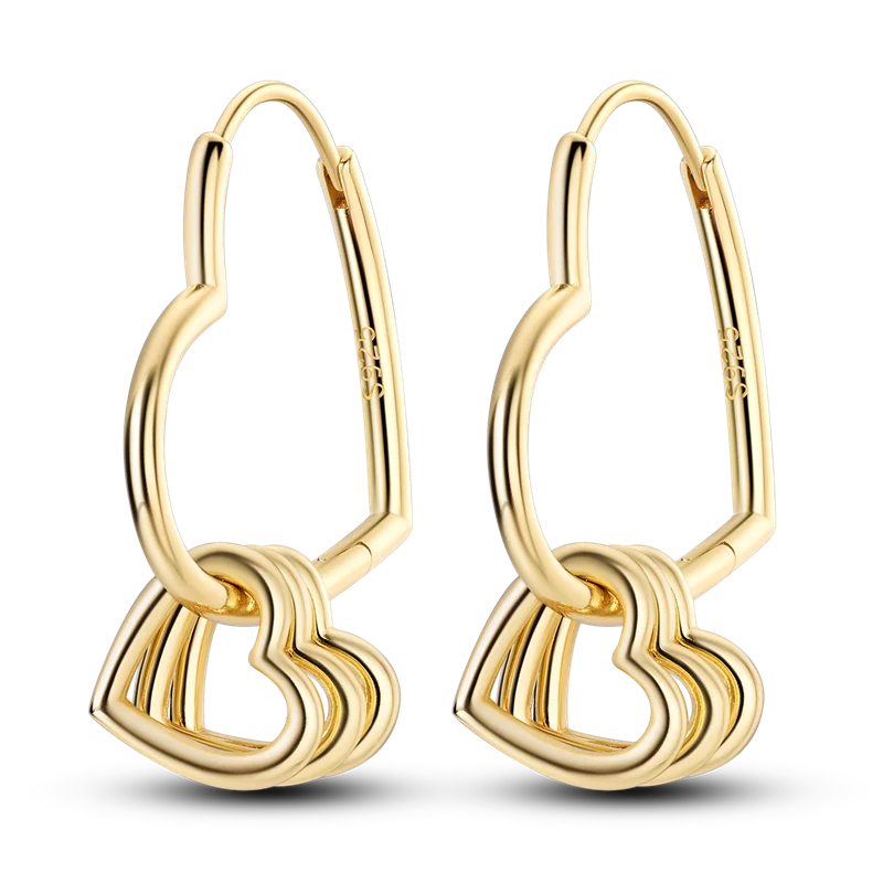 Ohrringe Original 925er Sterlingsilber Ohrstecker Tropfen Creolen Roségold für Frauen Mädchen Party Hochzeit Geburtstag Schmuck Geschenk
