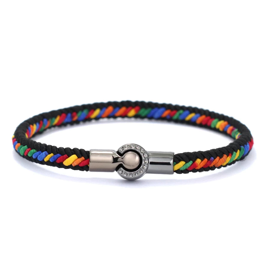 Neue Klasse A Ethnische Seil Armband Für Männer Frauen Magnet Schnalle Handgemachte Weaven Armreif Freizeit Pulseira Zubehör Hombre Hombre