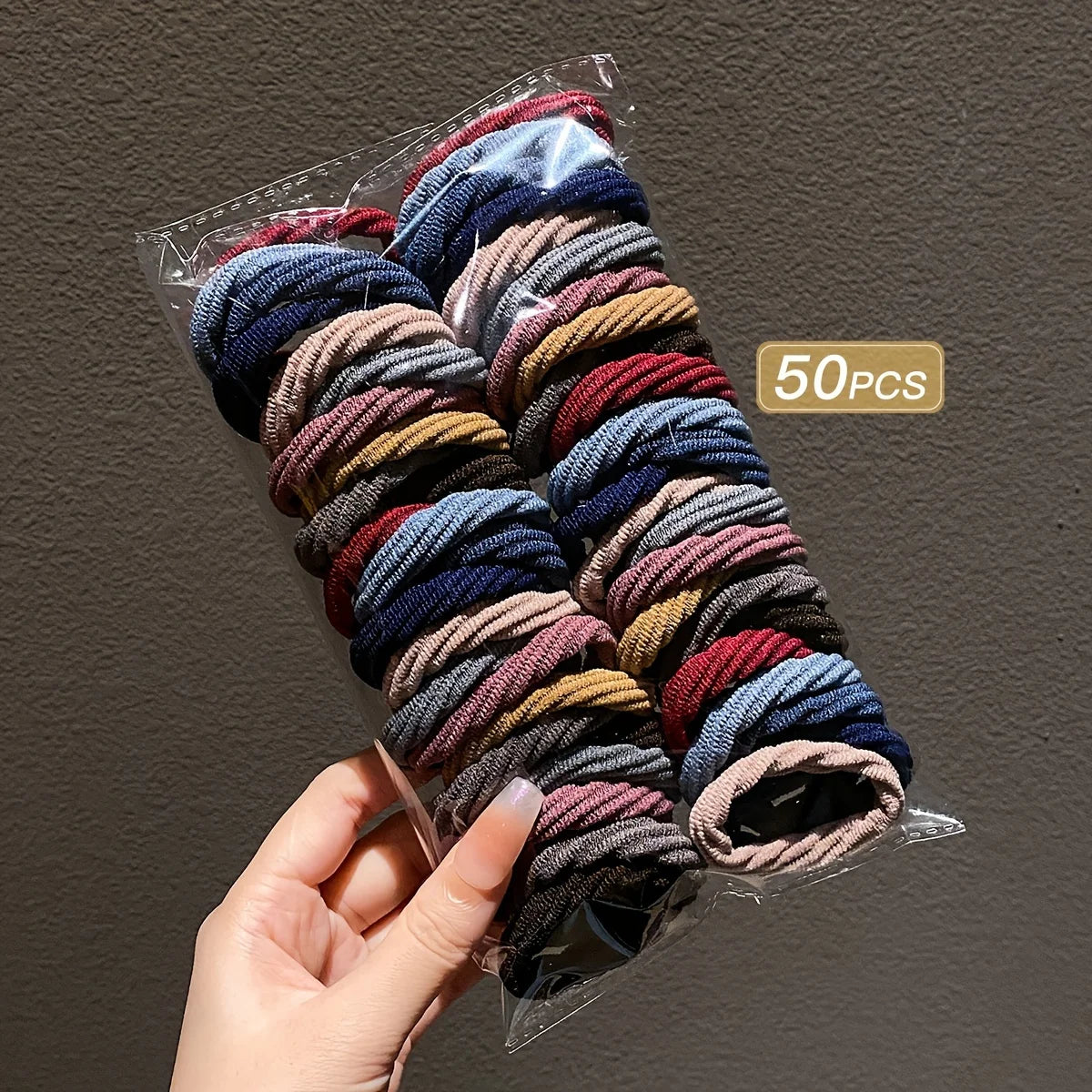 50 stücke Mädchen gemischte Farbe einfache Haar gummis Haarschmuck