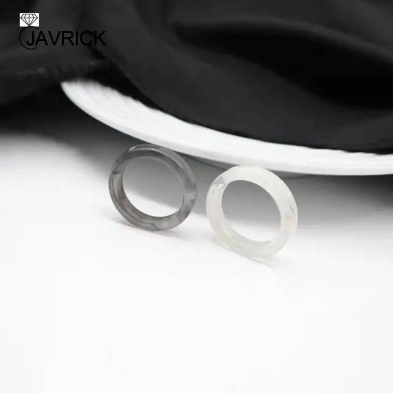 2 Stück Harz ringe winzige ästhetische Acryl ring Frauen Teen Mädchen niedlich stapelbar Ring Aussage Schmuck Ornament Ring Geschenk