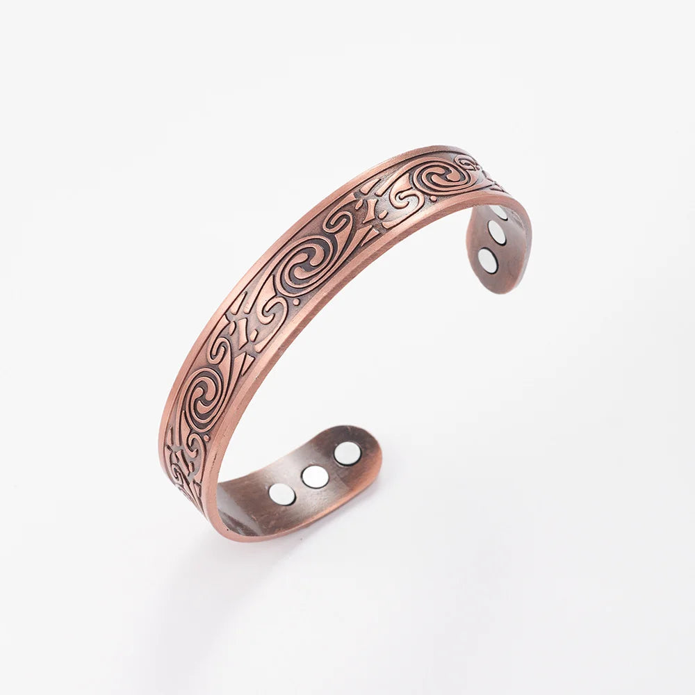 Vintage-Armband mit magnetischer Energie im europäischen und amerikanischen Stil, antikes Kupfer-Magnet-Trendaccessoire