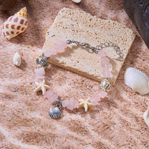 Bohemian Imitation Shell Perlen Armband Für Frauen Sea Star Schildkröte Gewebtes Seil Armband Handgemachte Freundschaft Strand Urlaub Schmuck
