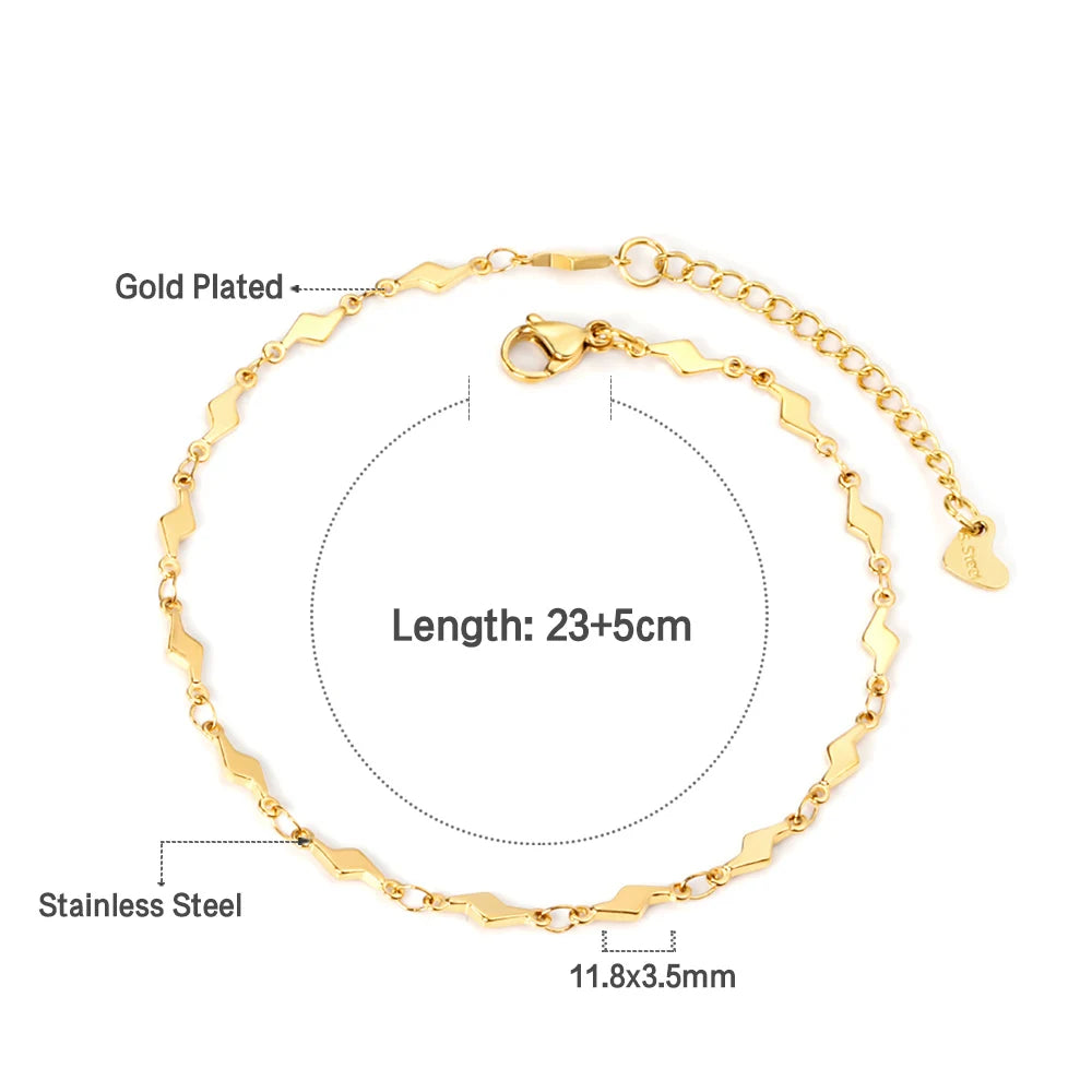 LUXUSTEEL Edelstahl Fußkettchen Armbänder Für Frauen Quaste Seestern Charme Gold Farbe Link Kette Auf Bein Mode Fuß Schmuck